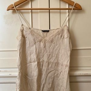 Massimo Dutti silk camisole with lace